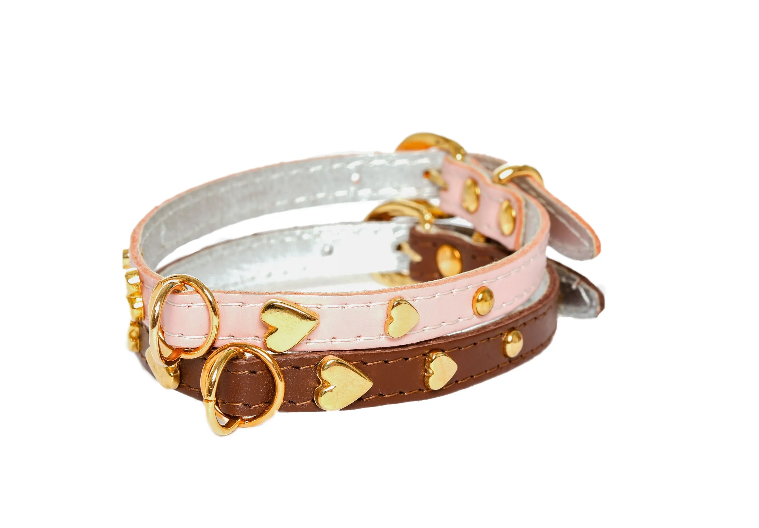 Jophi - Dog Collars - Soft Leather Heart - 11 Color Options