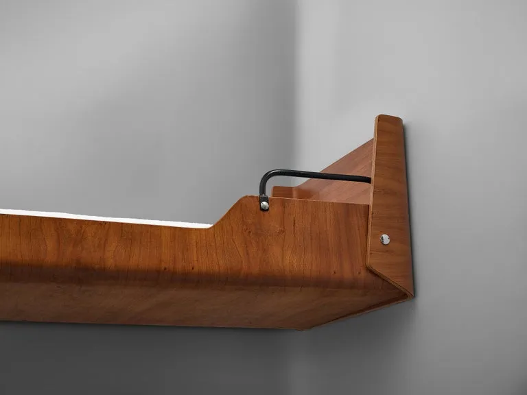 Jules Wabbes Rare Single Bed in Elm with Metal Details
