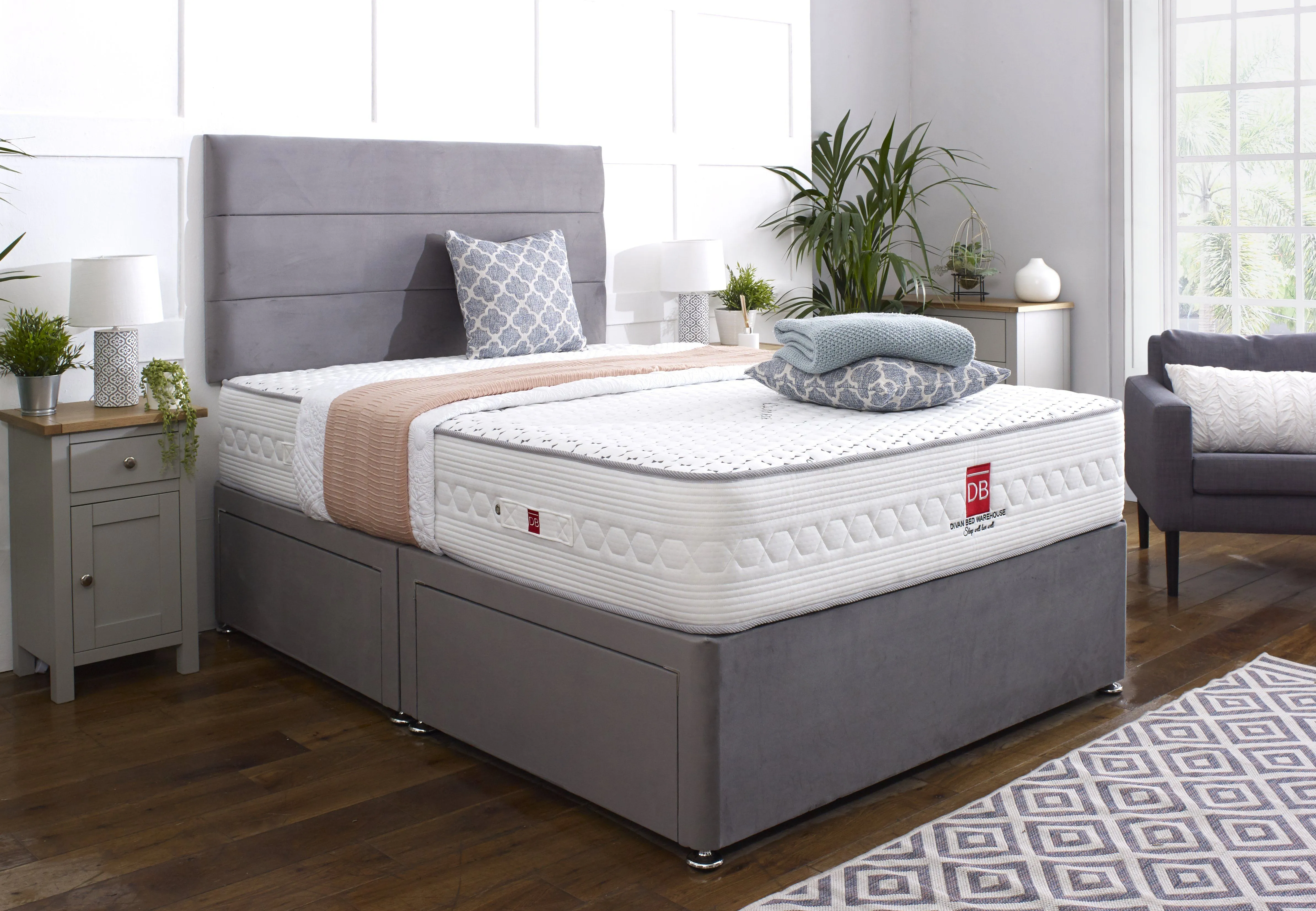 Karina Divan Bed Set with Headboard