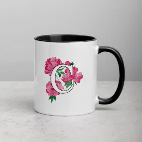 Letter C Floral Mug