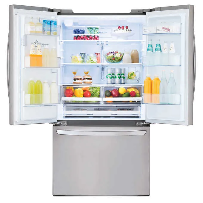 LG 36 in. 26 cu. ft. Stainless-steel French Door Refrigerator with Smudge-resistant Finish (LFXS26973S)
