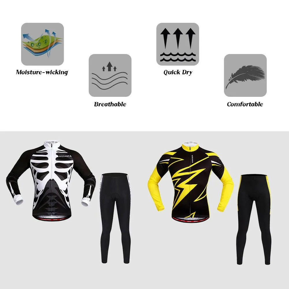 Long Sleeve Cycling Jersey Sets Breathable 4D Padded Pants Sportswear Mountain Bicycle Bike Apparel Cycling Clothing