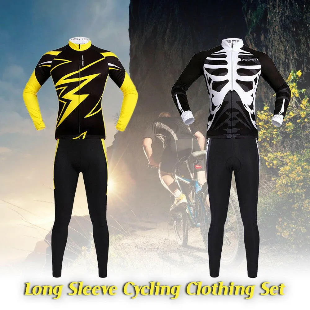 Long Sleeve Cycling Jersey Sets Breathable 4D Padded Pants Sportswear Mountain Bicycle Bike Apparel Cycling Clothing
