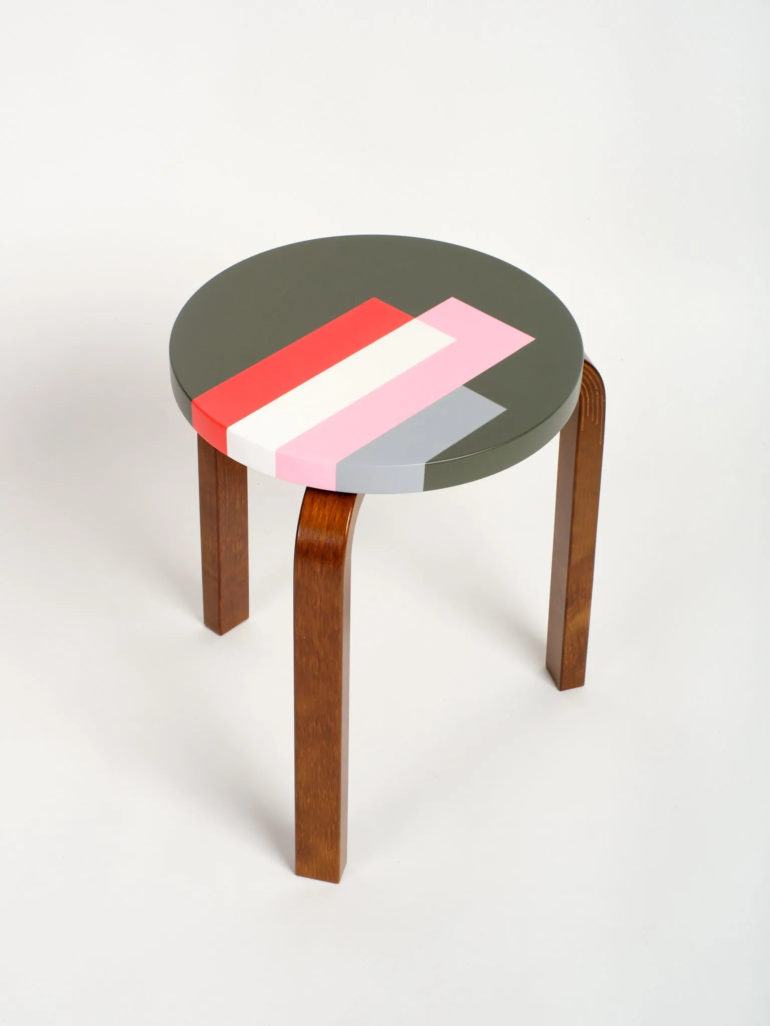 LTD ED FNC Artek Stool 60, Olive 02
