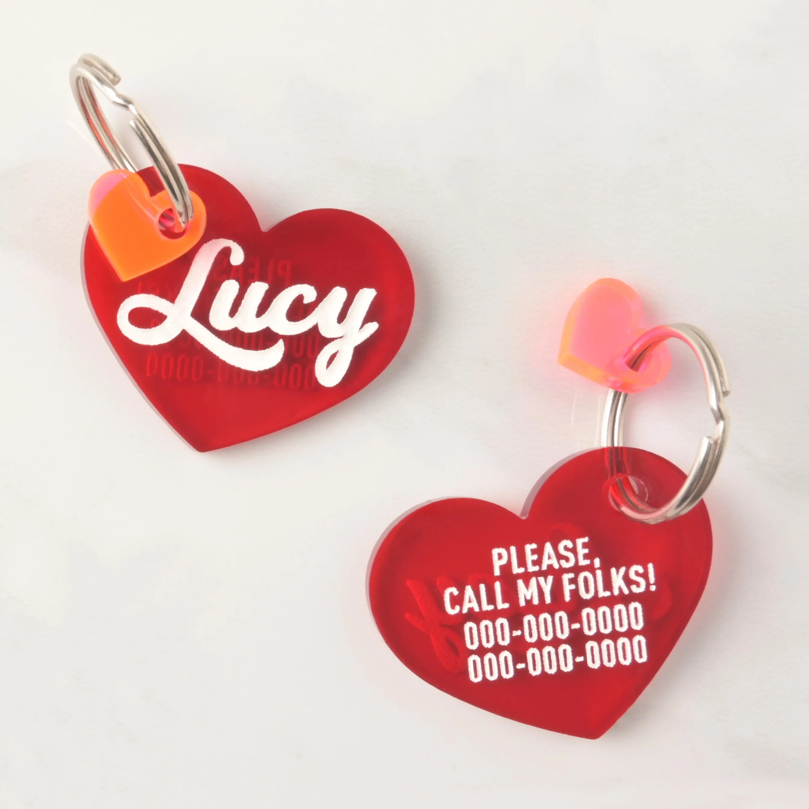 Lucy Heart Personalized Pet Tag