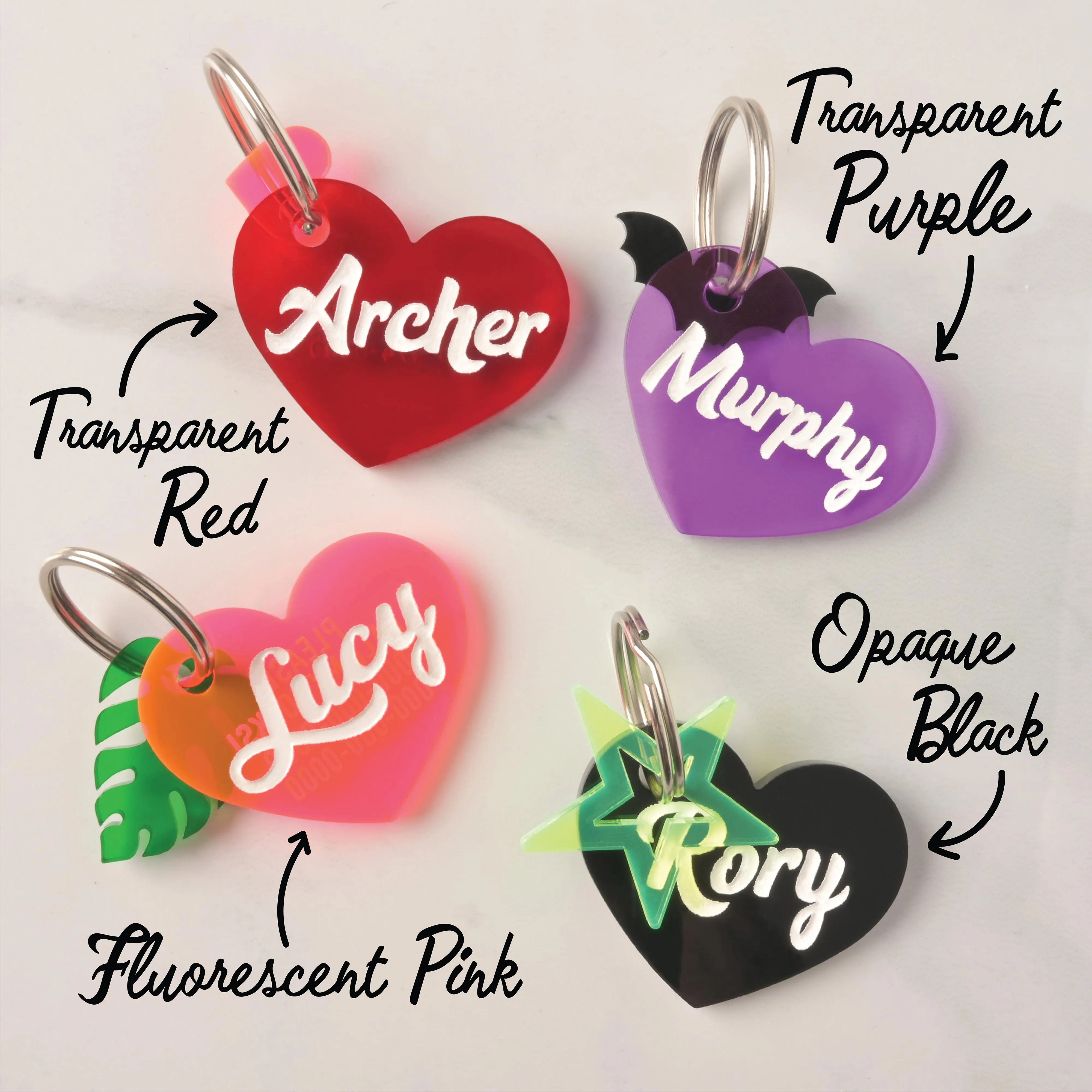 Lucy Heart Personalized Pet Tag