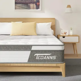 LuxeSleep Hybrid King Mattress - 10 Inch Memory Foam & Pocket Spring