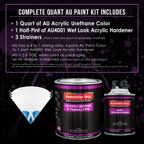 Mahogany Brown Metallic Acrylic Urethane Auto Paint (Complete Quart Paint Kit) Professional Single Stage Automotive Car Coating, 4:1 Mix Ratio 2.8 VOC