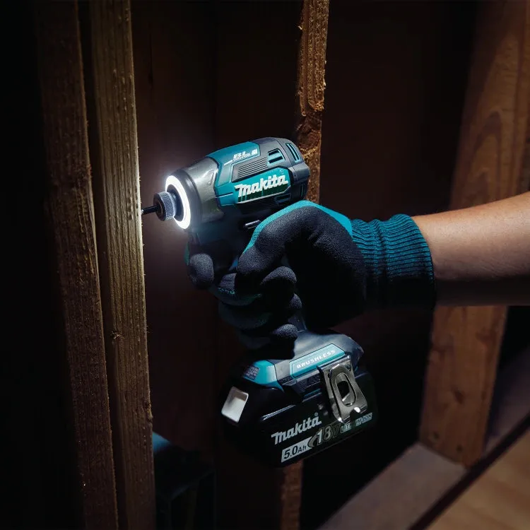Makita XT297T 18V LXT Lithium-Ion Brushless Cordless 2Pc Combo Kit, XPH14Z, XDT20Z, bag (5.0Ah)   Free Tool