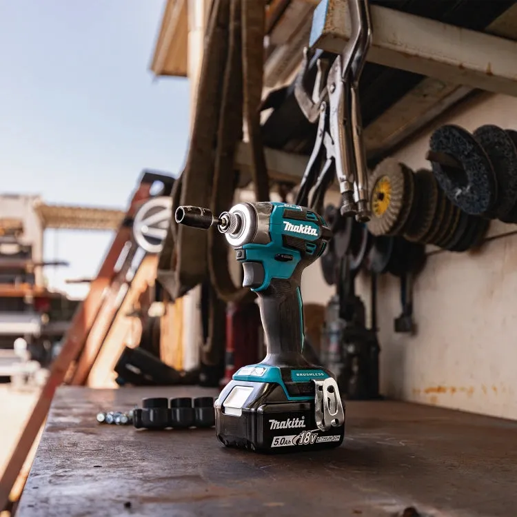 Makita XT297T 18V LXT Lithium-Ion Brushless Cordless 2Pc Combo Kit, XPH14Z, XDT20Z, bag (5.0Ah)   Free Tool
