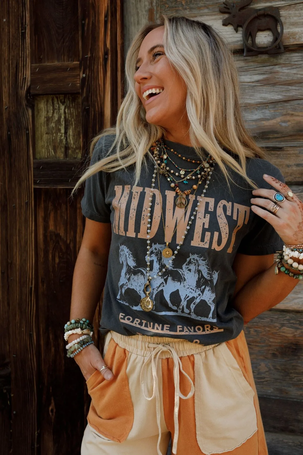 Midwest Fortune Graphic Tee - Pepper
