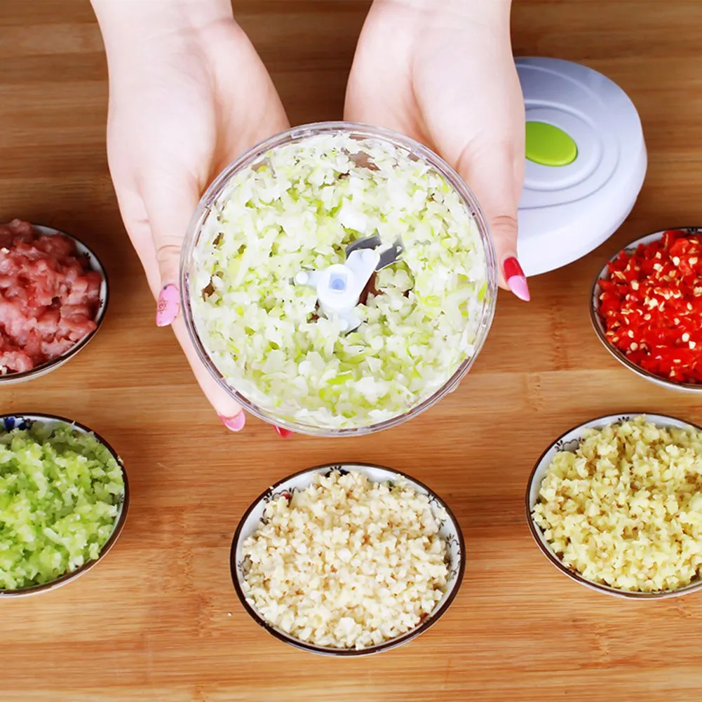 Mini Hand Manual Meat Grinder Mini Chopper Design Pull the Rope Garlic Cutter Vegetable Fruit Twist Shredder Kitchen Tools