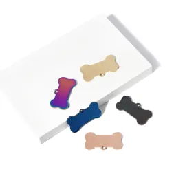 Mixed Color Stainless Steel Dog Tag (10Pcs)