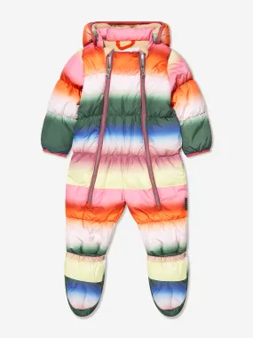 Molo Baby Rainbow Striped Snowsuit