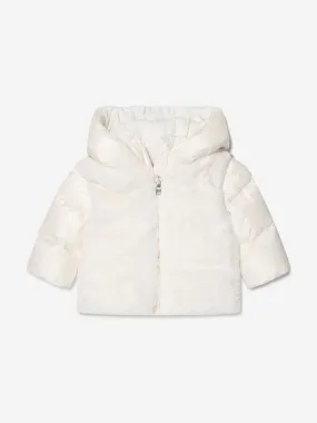 Moncler Enfant Baby Girls Down Padded Natas Jacket in White