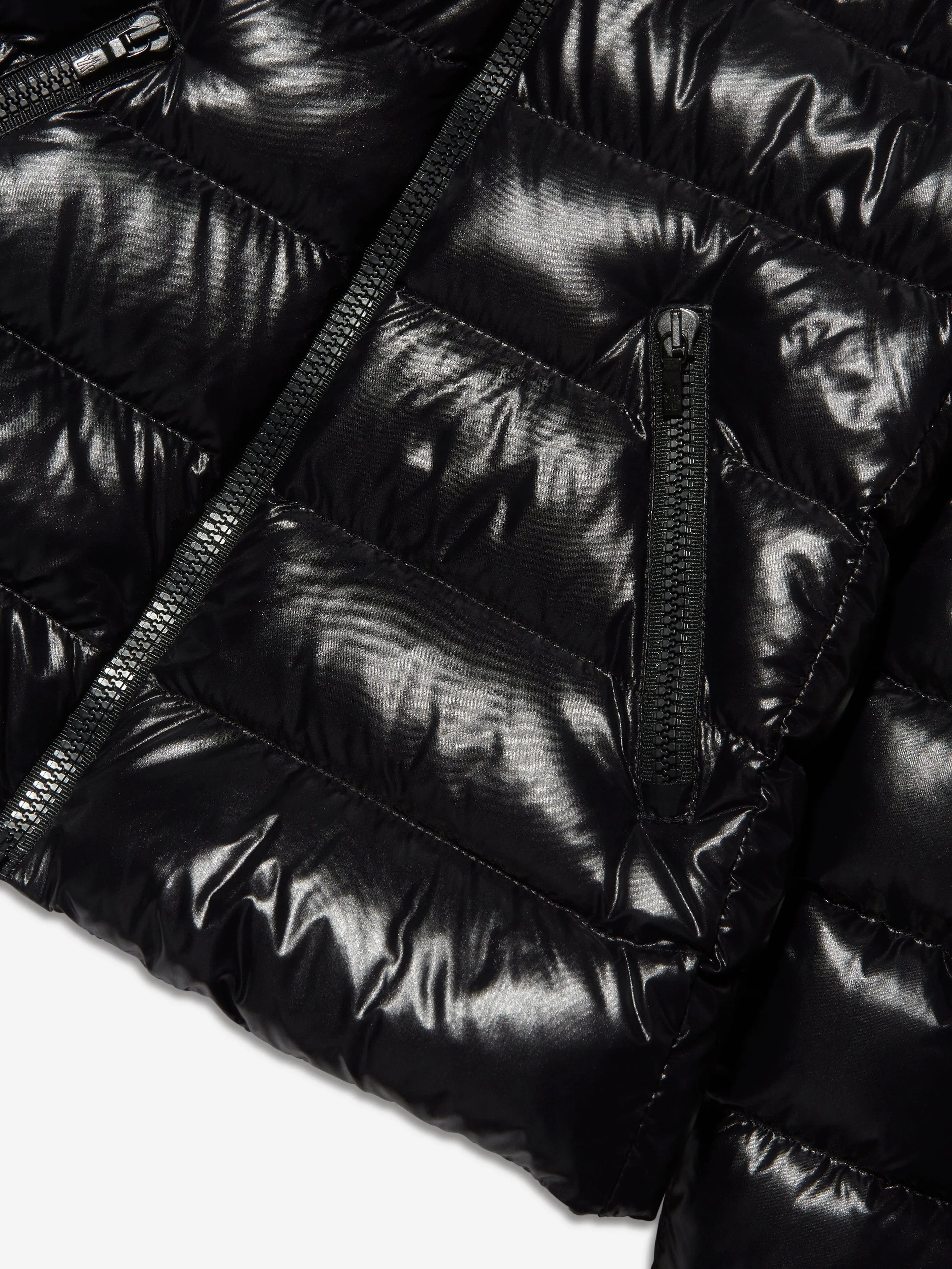 Moncler Enfant Girls Down Padded Bady Fur Jacket