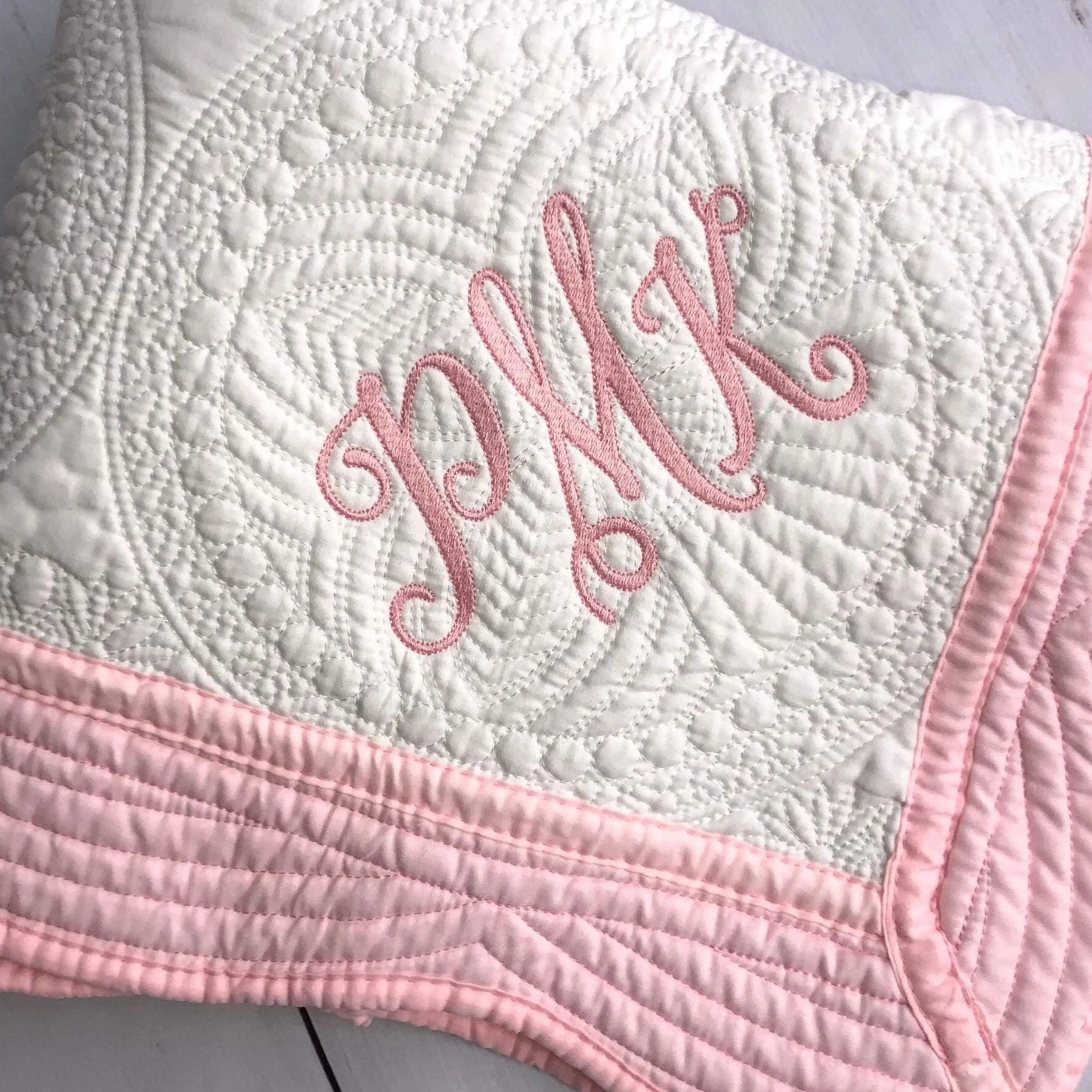 MONOGRAMMED BABY QUILT