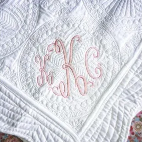 MONOGRAMMED BABY QUILT