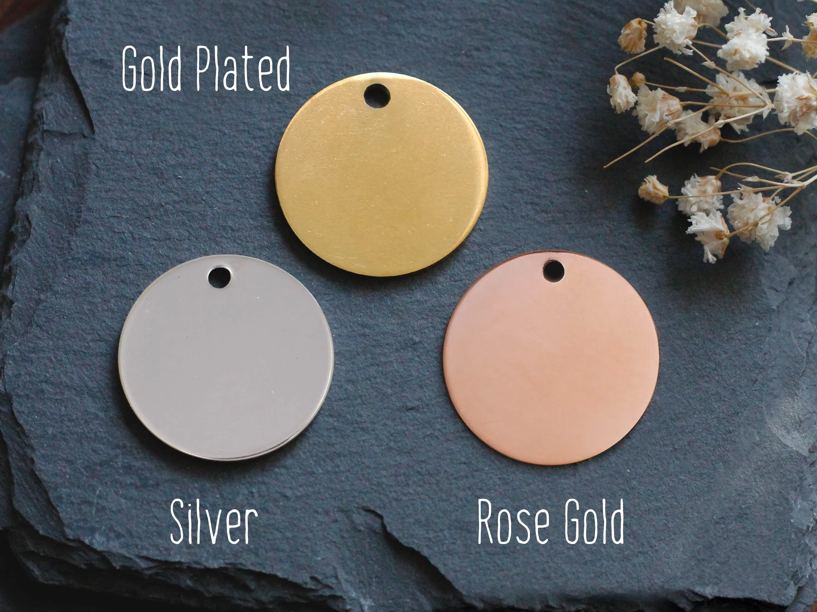 Moon and Stars Stainless Steel Pet ID Tag