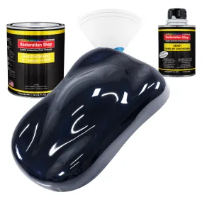 Nightwatch Blue Metallic Acrylic Enamel Auto Paint - Complete Quart Paint Kit - Pro Single Stage Automotive Car Truck Coating, 8:1 Mix Ratio 2.8 VOC