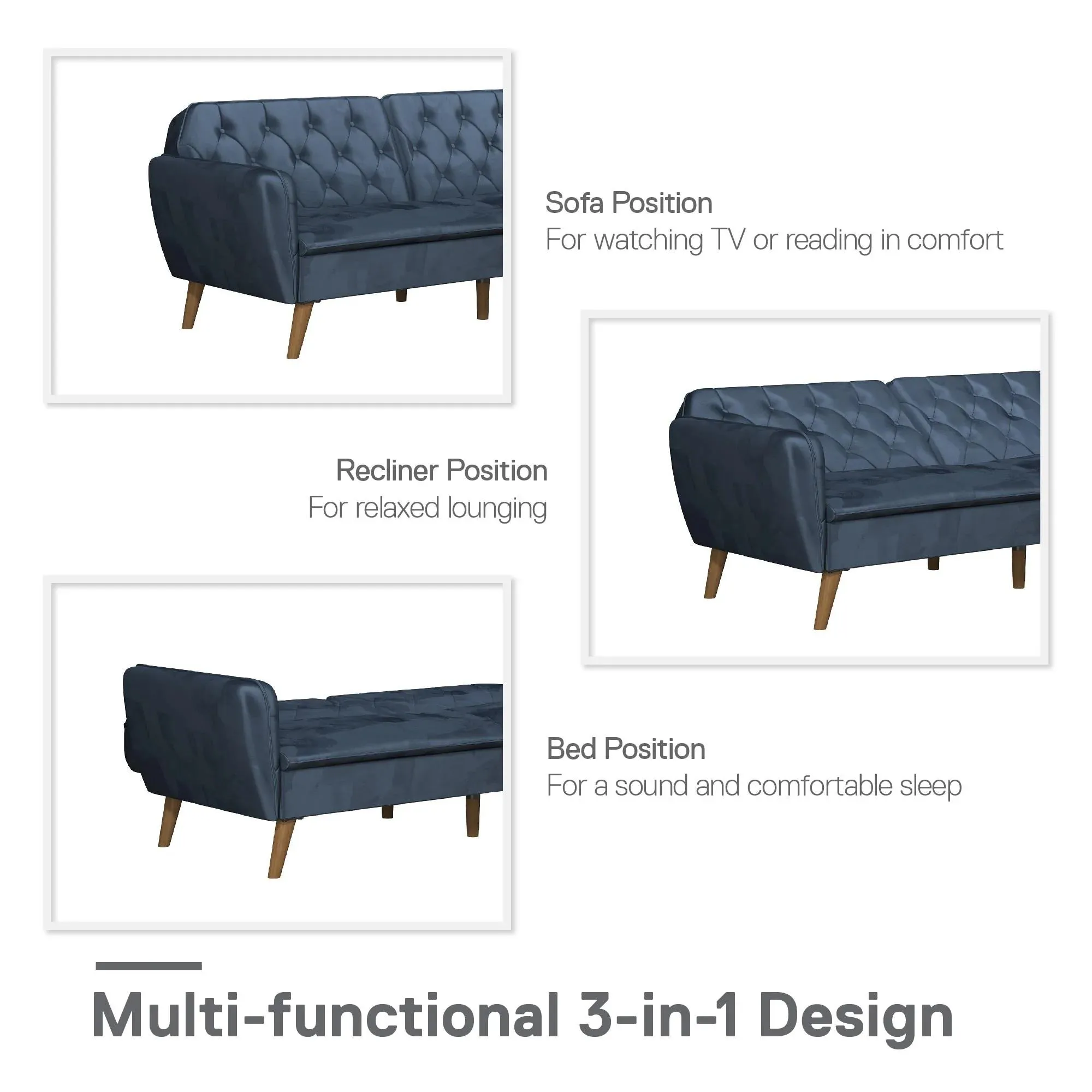 Novogratz Tallulah Memory Foam Futon