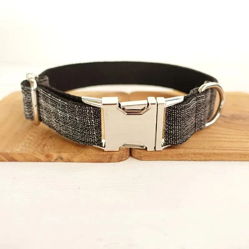 Nylon Dog Collar Set: Personalized Engraving & Free Leash - Safety & Style Combo