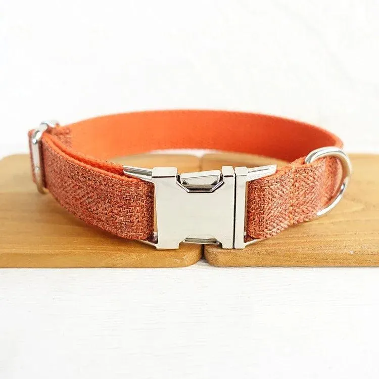Nylon Dog Collar Set: Personalized Engraving & Free Leash - Safety & Style Combo