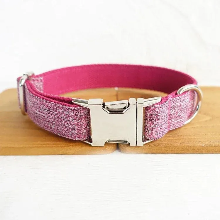 Nylon Dog Collar Set: Personalized Engraving & Free Leash - Safety & Style Combo