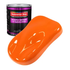 Omaha Orange Acrylic Urethane Auto Paint - Gallon Paint Color Only - Professional Single Stage High Gloss Automotive, Car, Truck Coating, 2.8 VOC