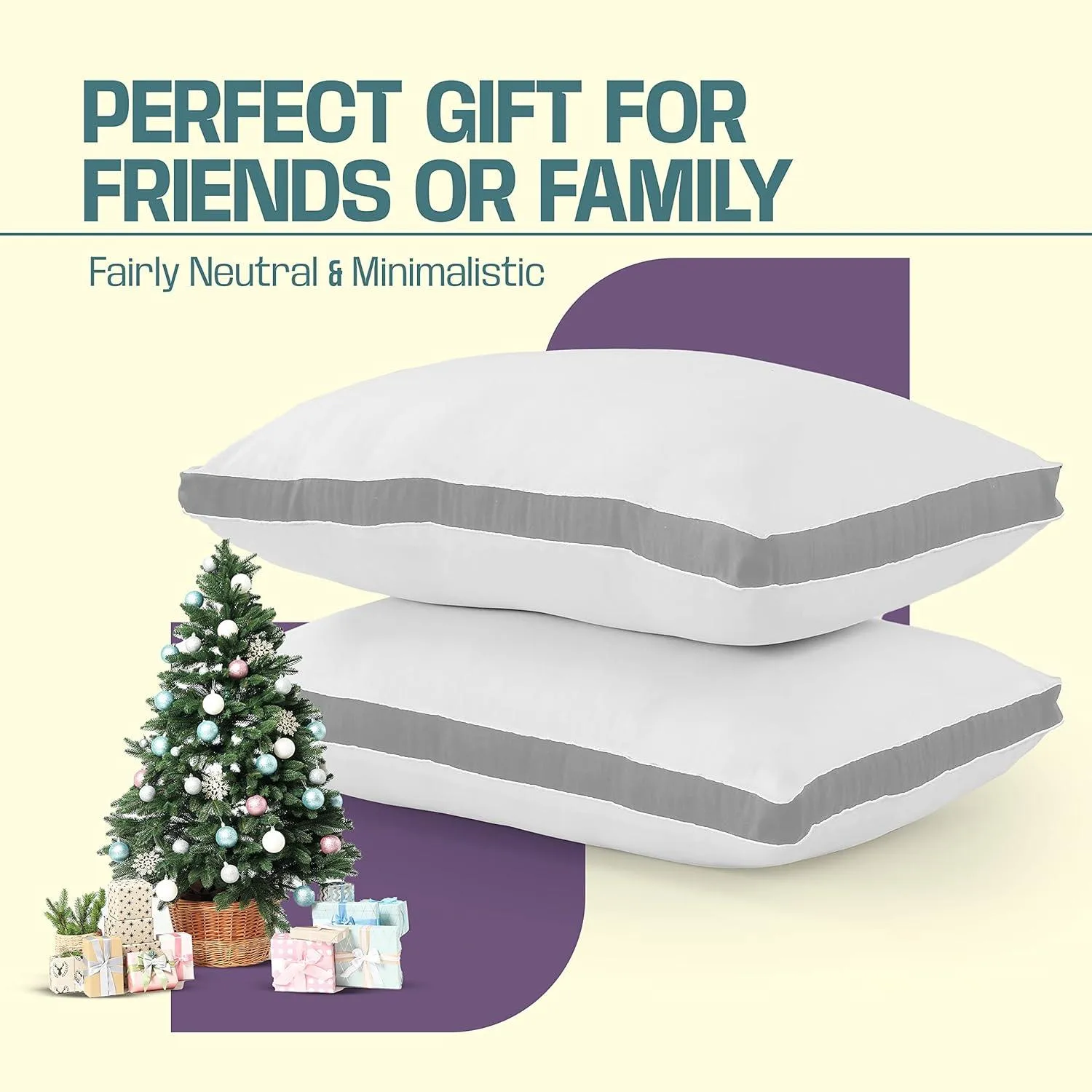 Pack of 2 Luxury Soft Pillows – Hypoallergenic Bed Pillows