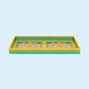 Pattachitra Folk Tales Rectangle Enamel Mini Tray