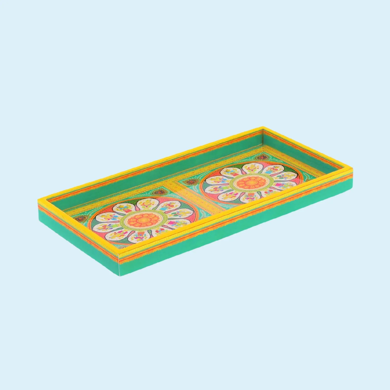 Pattachitra Folk Tales Rectangle Enamel Mini Tray