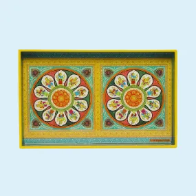 Pattachitra Folktales Rectangle Enamel Medium Tray