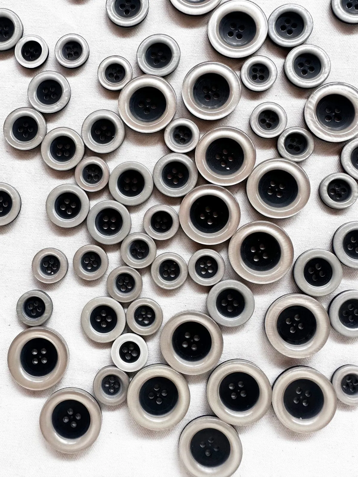Pearly Edge Black Buttons Bundle