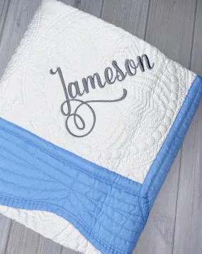 Personalized Baby Name Quilt Blanket