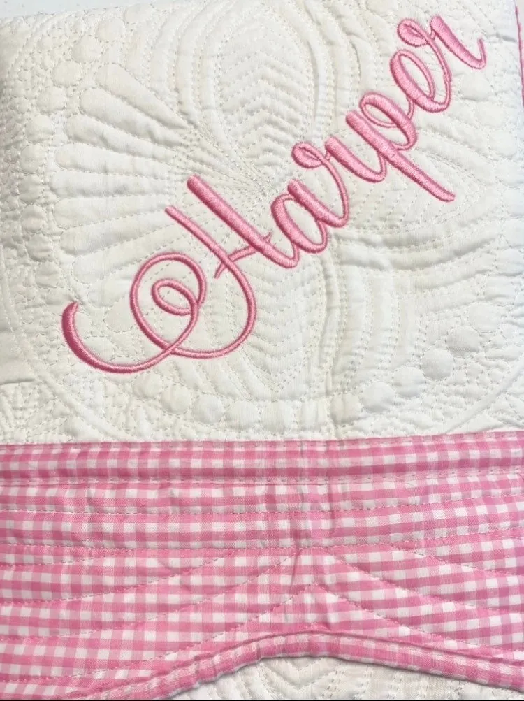 Personalized Baby Name Quilt Blanket