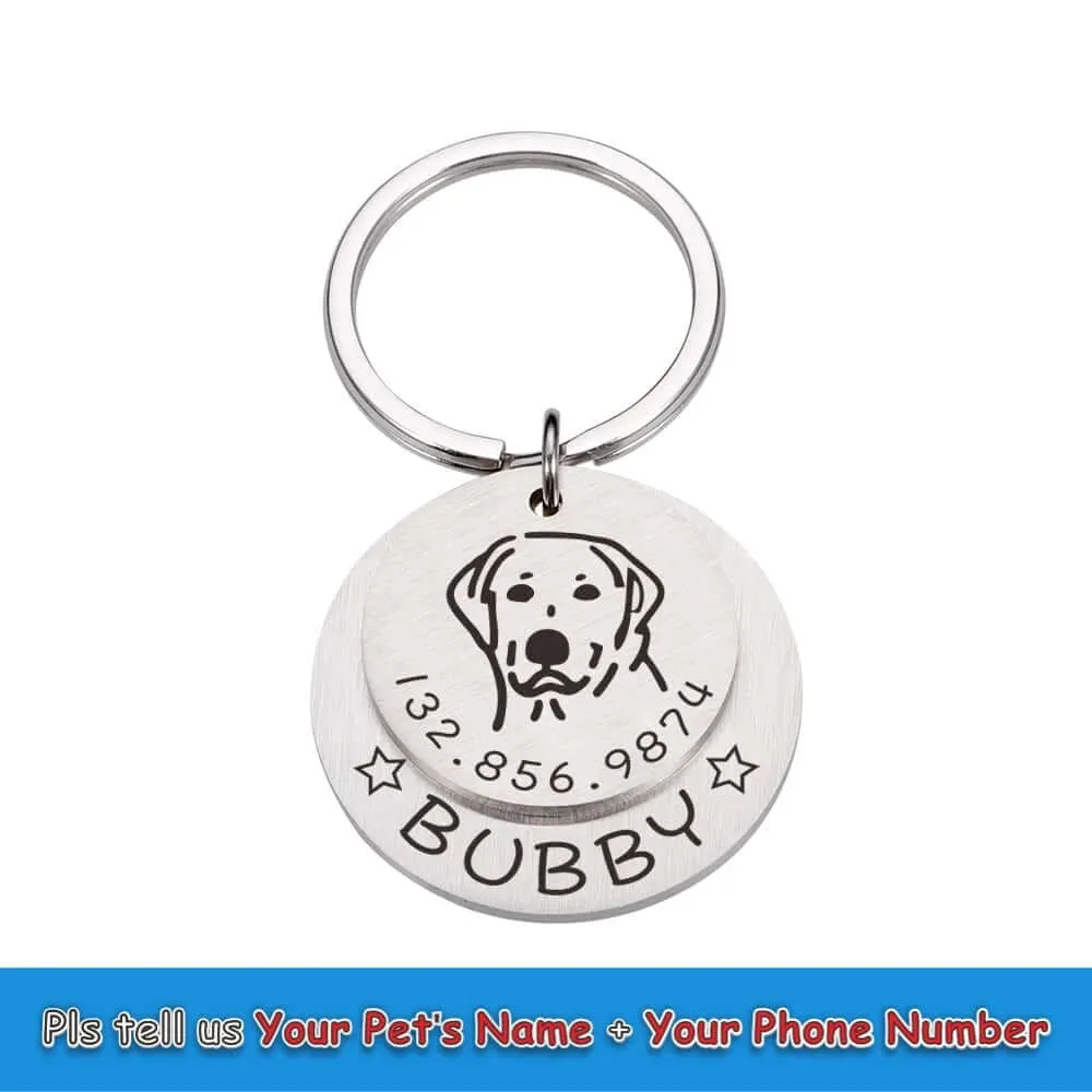 Personalized Engraved Anti-Lost Ped ID Tag