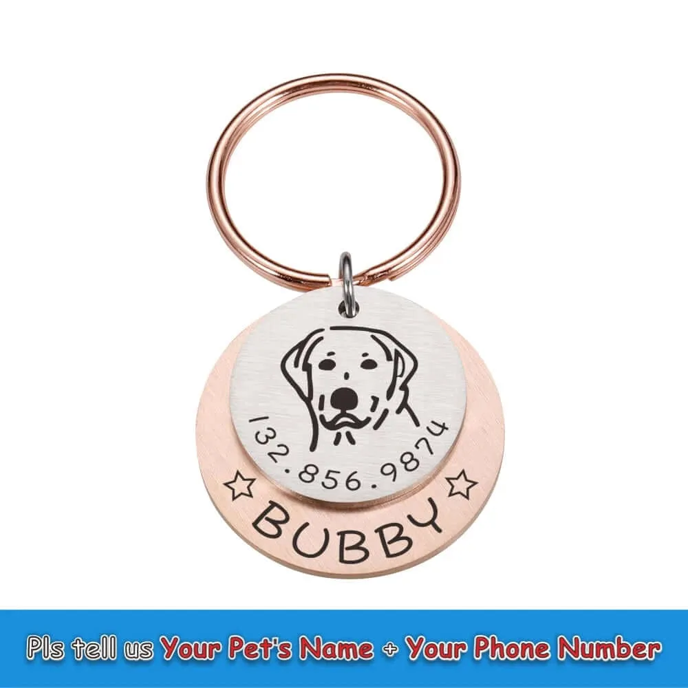 Personalized Engraved Anti-Lost Ped ID Tag