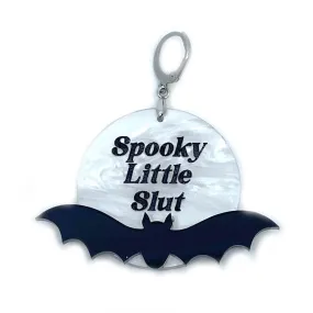 Personalized Full Moon Bat BDSM Collar Tag