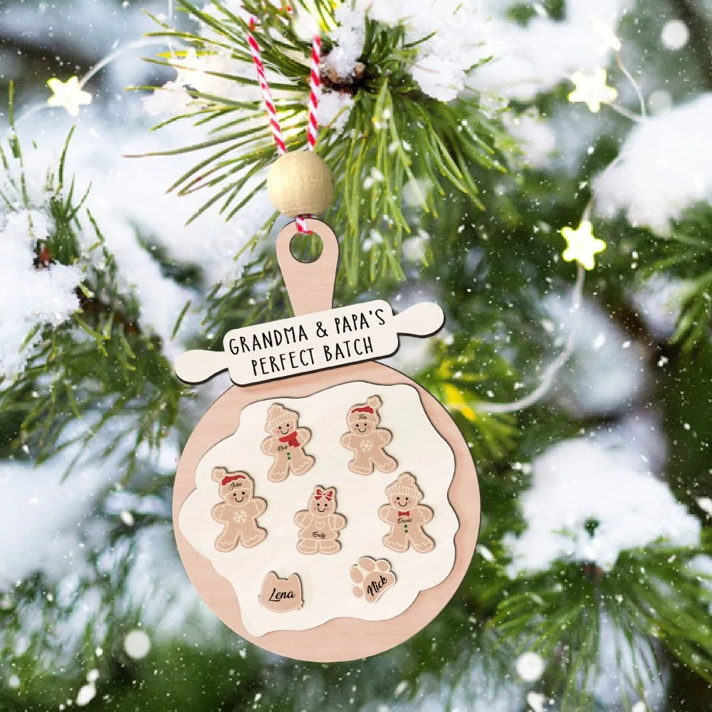 Personalized Gingerbread Christmas Ornament, Cookie Ornament, Custom Family Ornament CF15