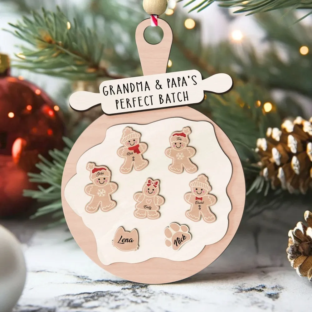 Personalized Gingerbread Christmas Ornament, Cookie Ornament, Custom Family Ornament CF15
