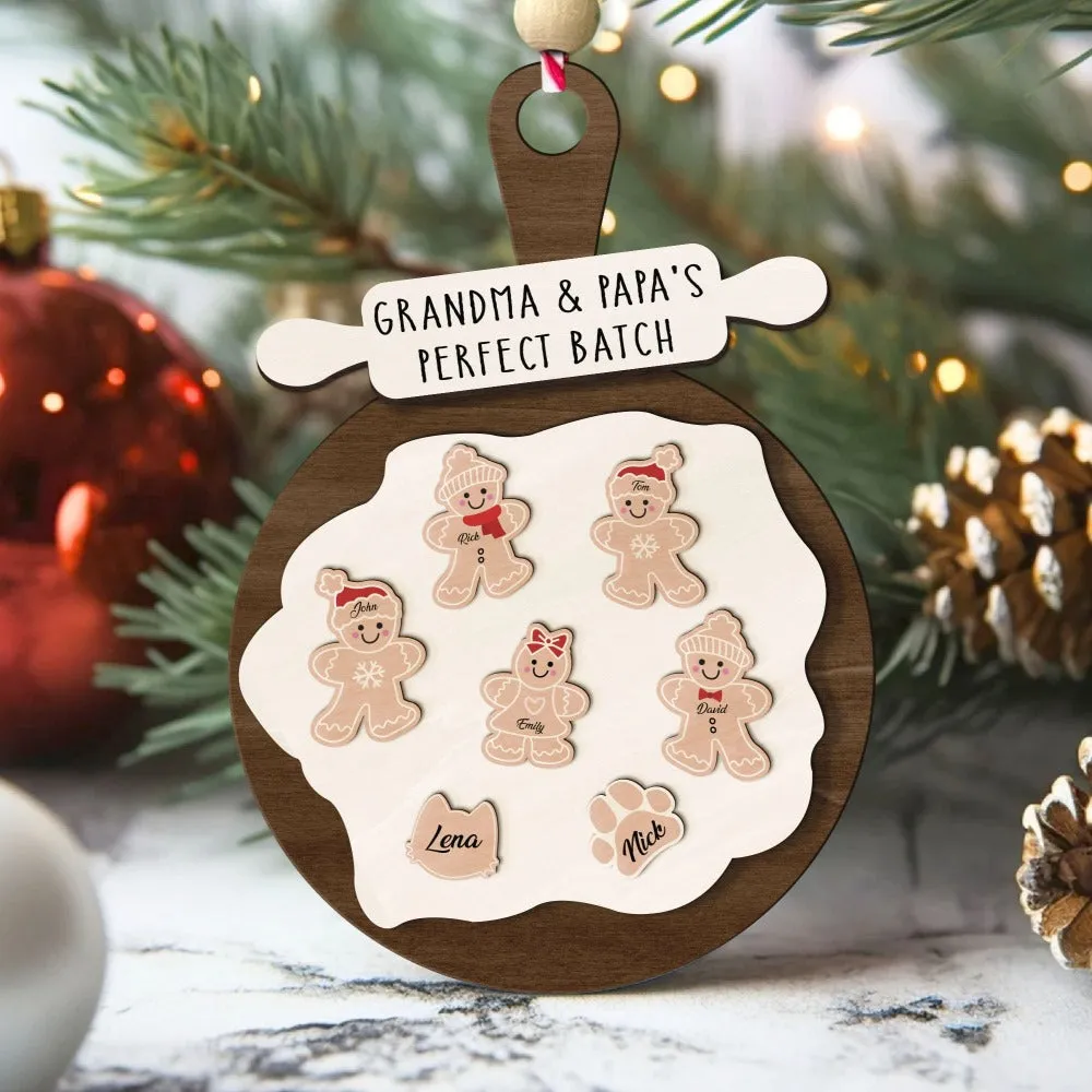 Personalized Gingerbread Christmas Ornament, Cookie Ornament, Custom Family Ornament CF15