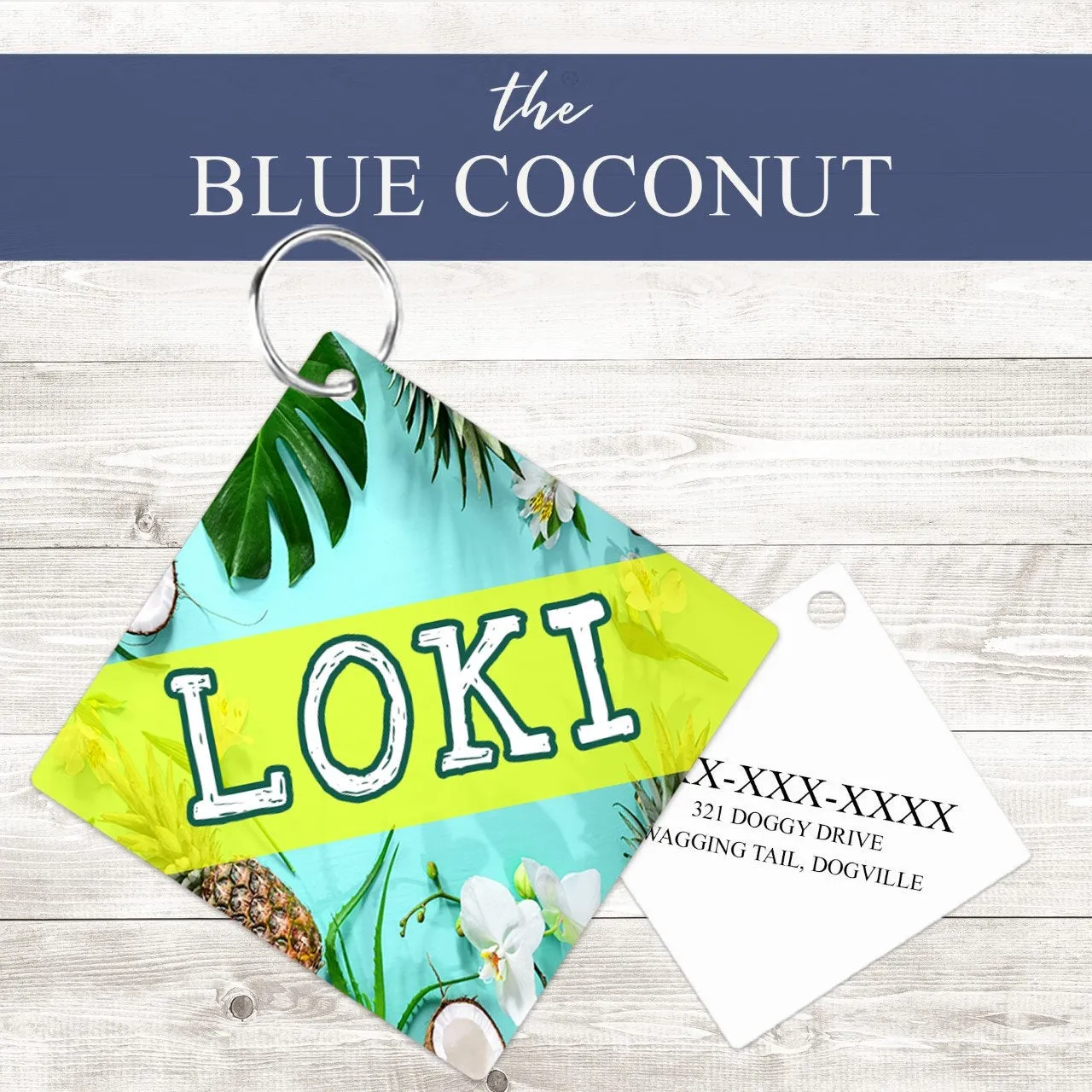 Pet ID Tag | Blue Coconut