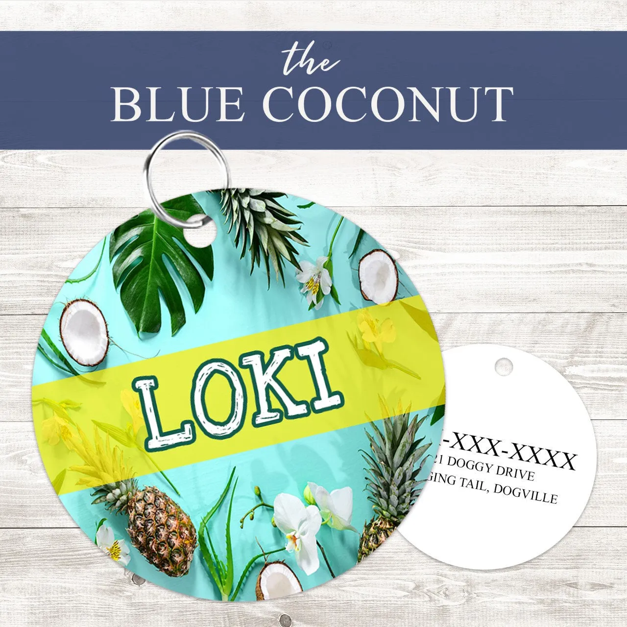 Pet ID Tag | Blue Coconut
