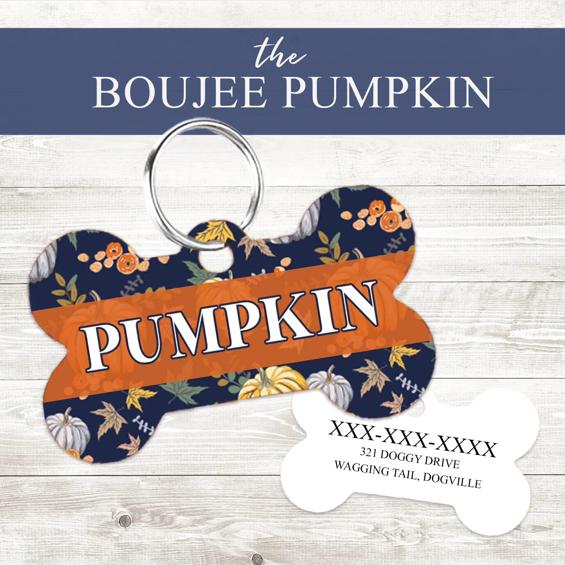 Pet ID Tag | Boujee Pumpkin