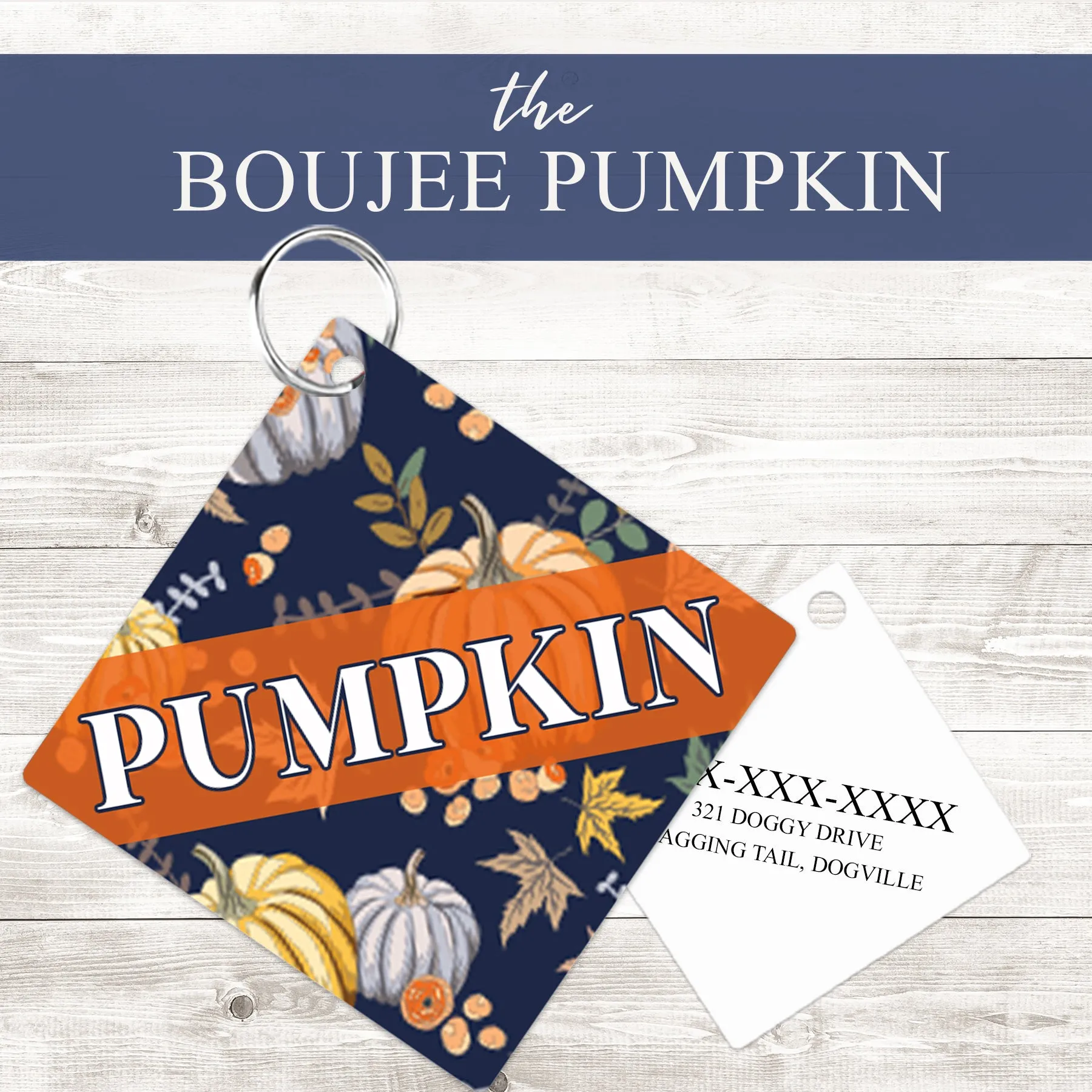 Pet ID Tag | Boujee Pumpkin