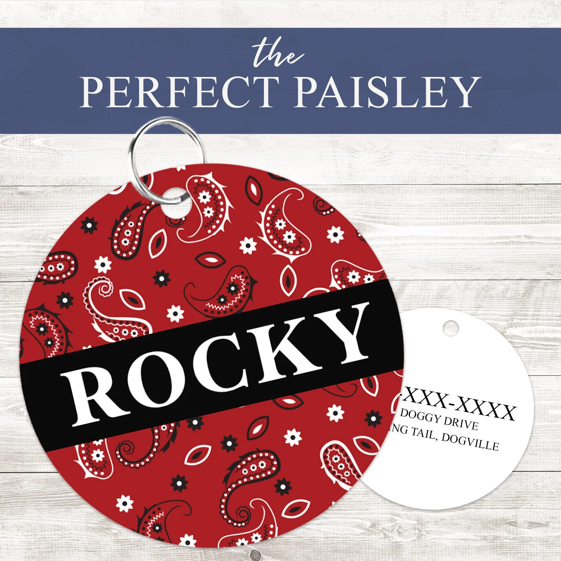 Pet ID Tag | Perfect Paisley
