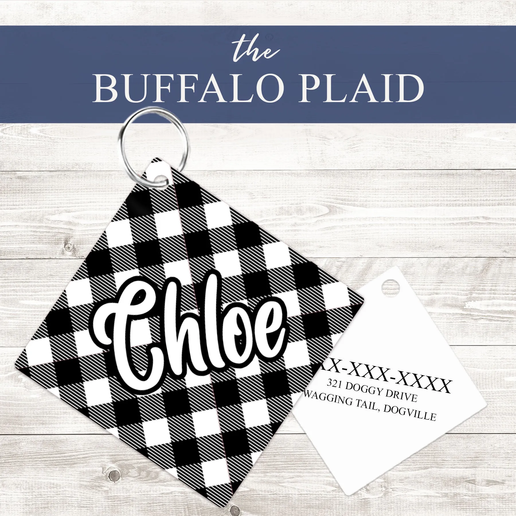 Pet ID Tag | The Buffalo Plaid
