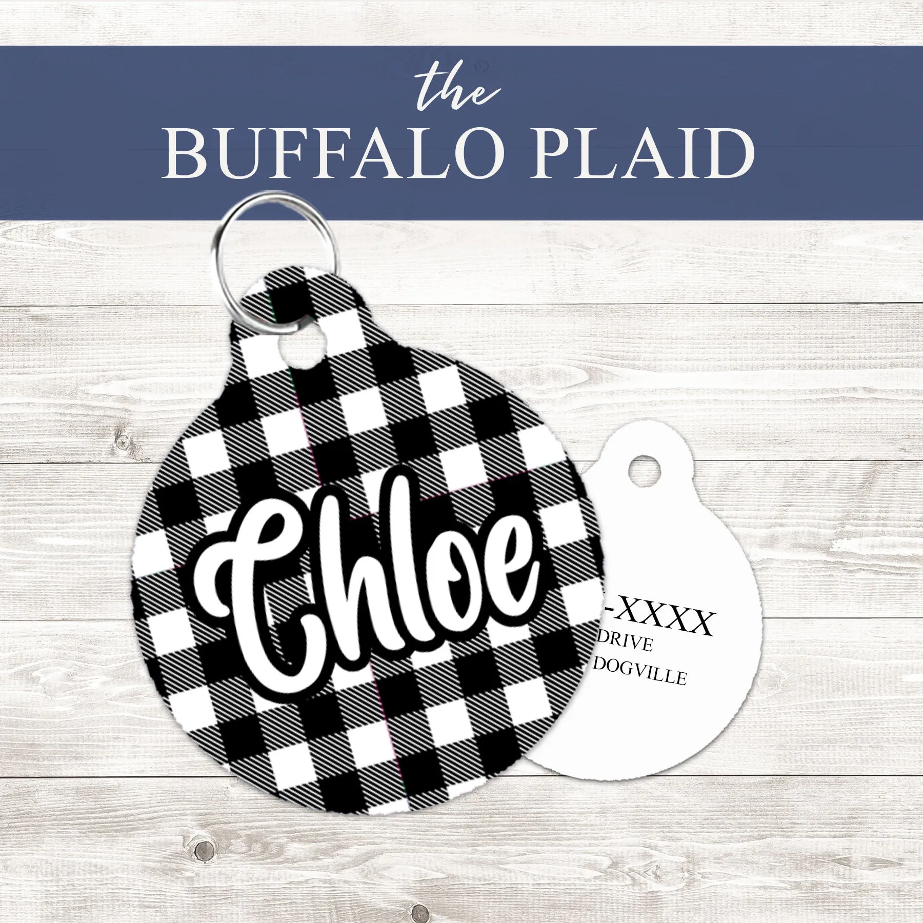 Pet ID Tag | The Buffalo Plaid