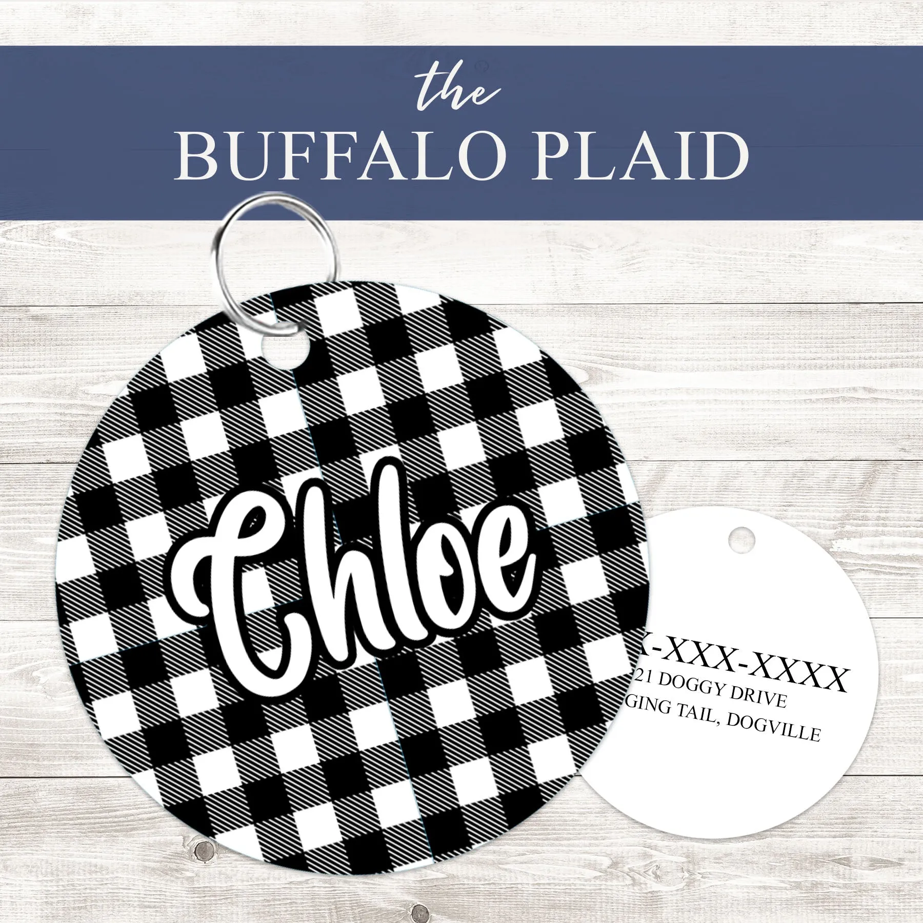 Pet ID Tag | The Buffalo Plaid